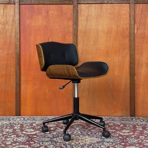Leather Wood Office Chair