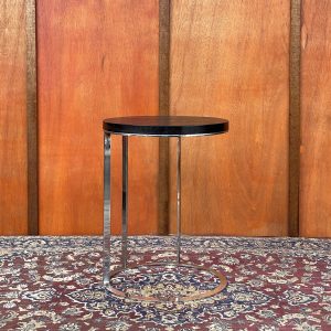 Chrome Wood Side Table